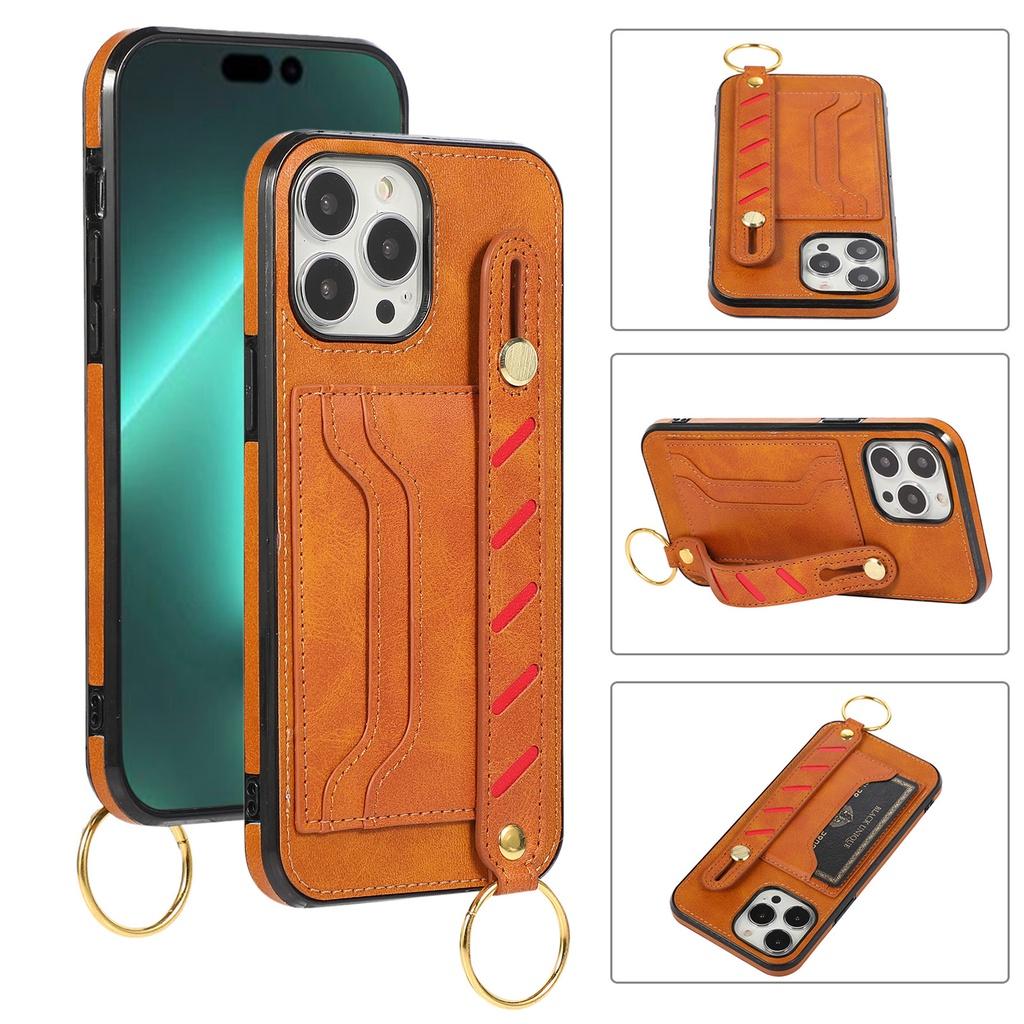 Luxury Business Wrist Strap Phone Case For iPhone 11 Pro Plus 11Pro XS MAX XR XS X 7 8 6 6S Plus 7Plus 8Plus 6Plus 6splus Back Cover With Card Slot