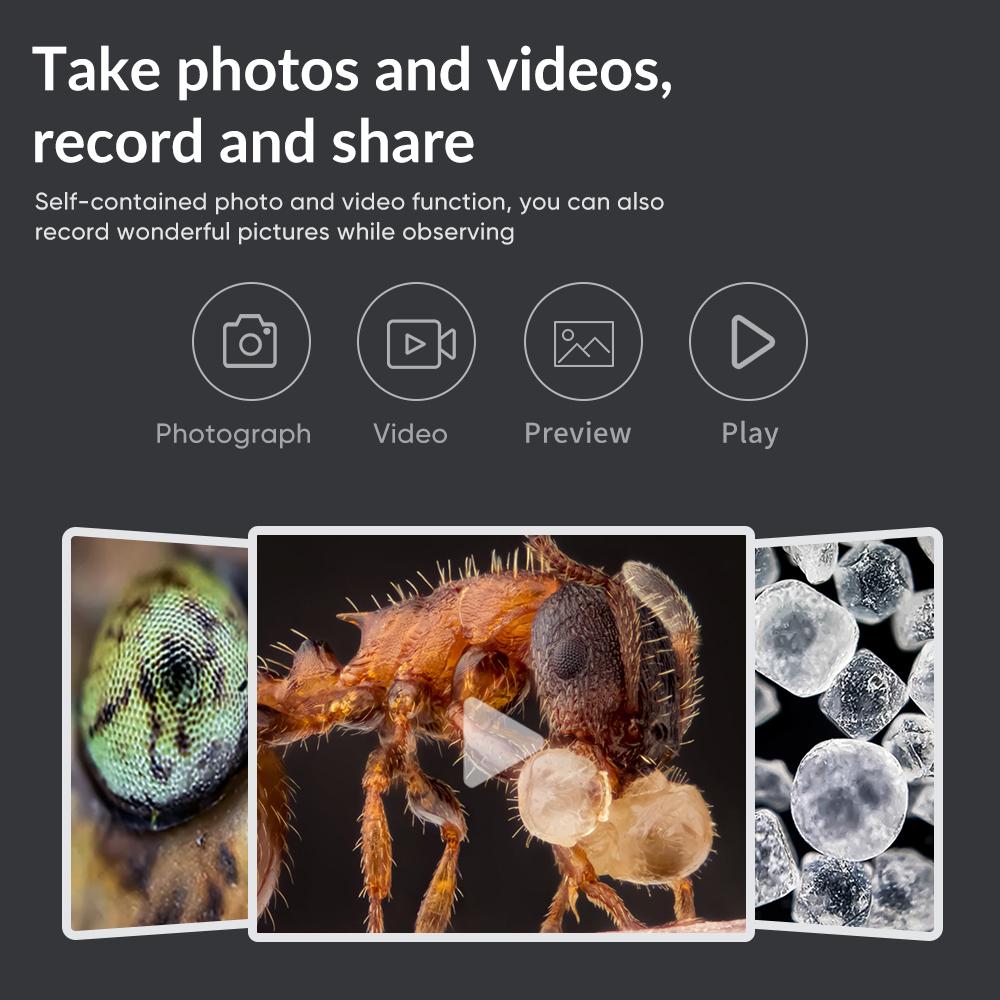 2-мегапиксельный портативный цифровой микроскоп с увеличением 12-24X для использования в помещении и на открытом воздухе