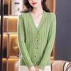 Осенние и зимние топы, вязаный кардиган, женская короткая куртка-свитер с высокой талией