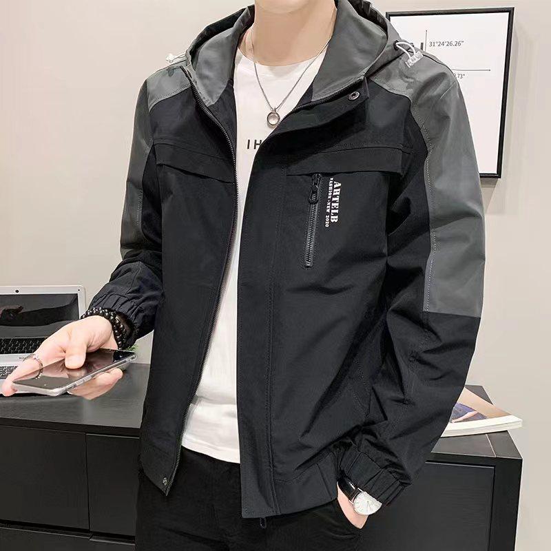Куртка мужская весна, осень и зима новинка тренд с капюшоном повседневная универсальная свободная куртка верхняя одежда