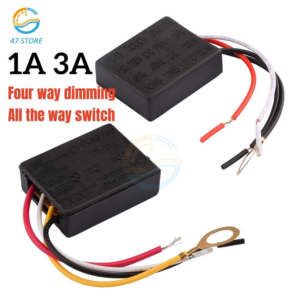 Переключатель с сенсорным управлением AC 220-240V 1-клавишный/4-клавишный, детали для настольной лампы, сенсорный датчик управления, диммер для лампочек, выключатель лампы 15-85 В, сенсорный переключатель