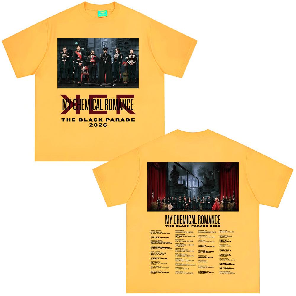 The Black Parade 2026 Tour Tshirts Punk Rock Band My Chemical RoUnisexce Tshirt Unisexs Women Clothing Cotton T Shirt Streetwear