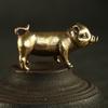 Креативные маленькие бронзовые фигурки свиней из латуни, китайские украшения в виде свиней со знаком зодиака, металлические подвески, украшения для рабочего стола, домашний декор
