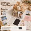 5 шт. Пустые акриловые магниты на холодильник для DIY, прозрачный слой, сильная магнитная основа, для домашнего декора, поделок, демонстрации фото