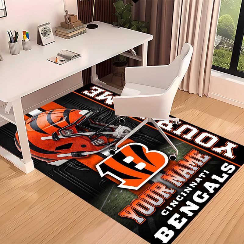 Custom personalization Bengals Print Area Rug - Soft, Washable Non-Slip Indoor Mat,Living Room,Home&Office Decorative Rug
