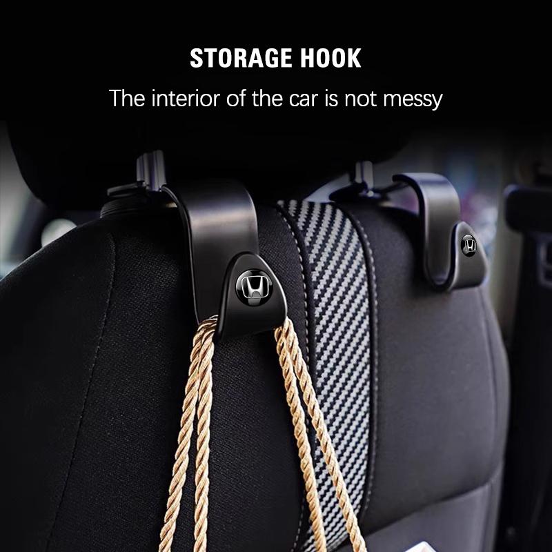 hbdf4 Car Headrest Hooks Hanger Seat Back Organizer Holder Clips For Honda Civic Accord Fit Jazz Pilot CRV Odyssey Passport City HRV
