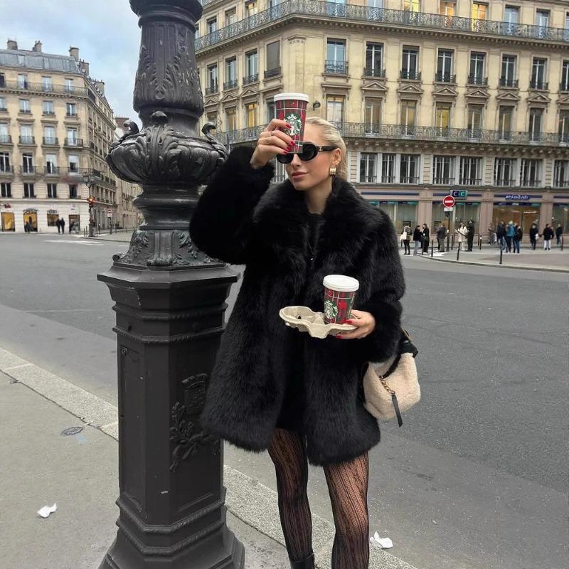 На ветру женская осенне-зимняя куртка из лисьего меха, утолщенная куртка из искусственного меха, модный меховой экологичный мех средней длины