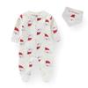 2PCS Infant Boy Girl Christmas Set Santa Printing Longsleeved Jumpsuit Cute Newborn Onesies