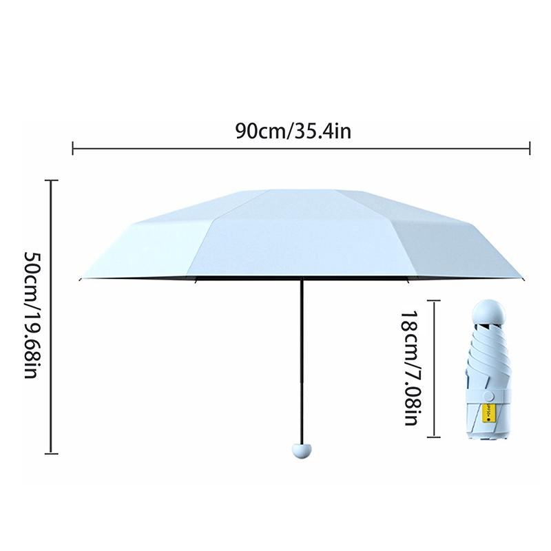 Compact Travel Mini Umbrella Uv Protection Capsule Umbrella 5 Fold Ultra Lightweight Sunshade Umbrellas Protable Manual