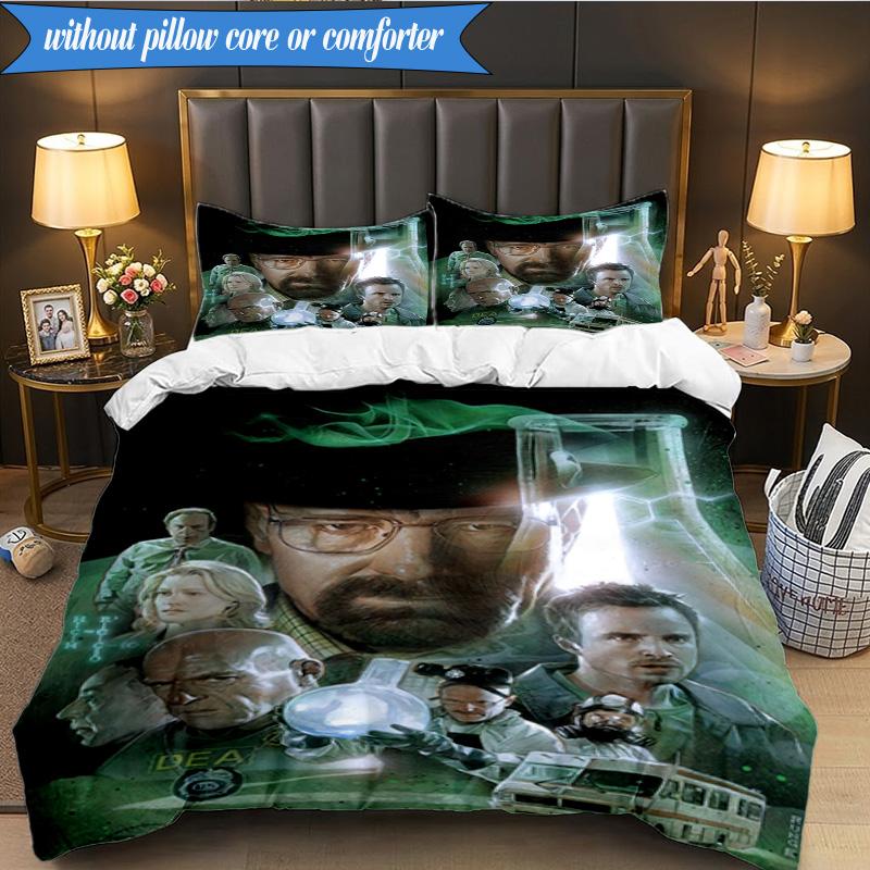 Breaking Bad Mashup 3pcs K-pop music group Bedding set,Ideal for Bedroom, Dormitory,Including Duvet Cover And 2pcs Pillowcases,Fan gifts