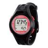 Yamasa DEMPA MANPO 36mm Digital Pedometer Watch for Men and Women, Radio-Controlled, Black/Red, for Left Wrist Wear, TM-450B/R