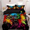 Экстремальный спорт Тай-дай Цвет Грязь Мотоцикл 3D Принт Для Мальчиков Мужчин Постельное Белье Покрывало Наволочка Красочный Граффити Стиль Пододеяльник