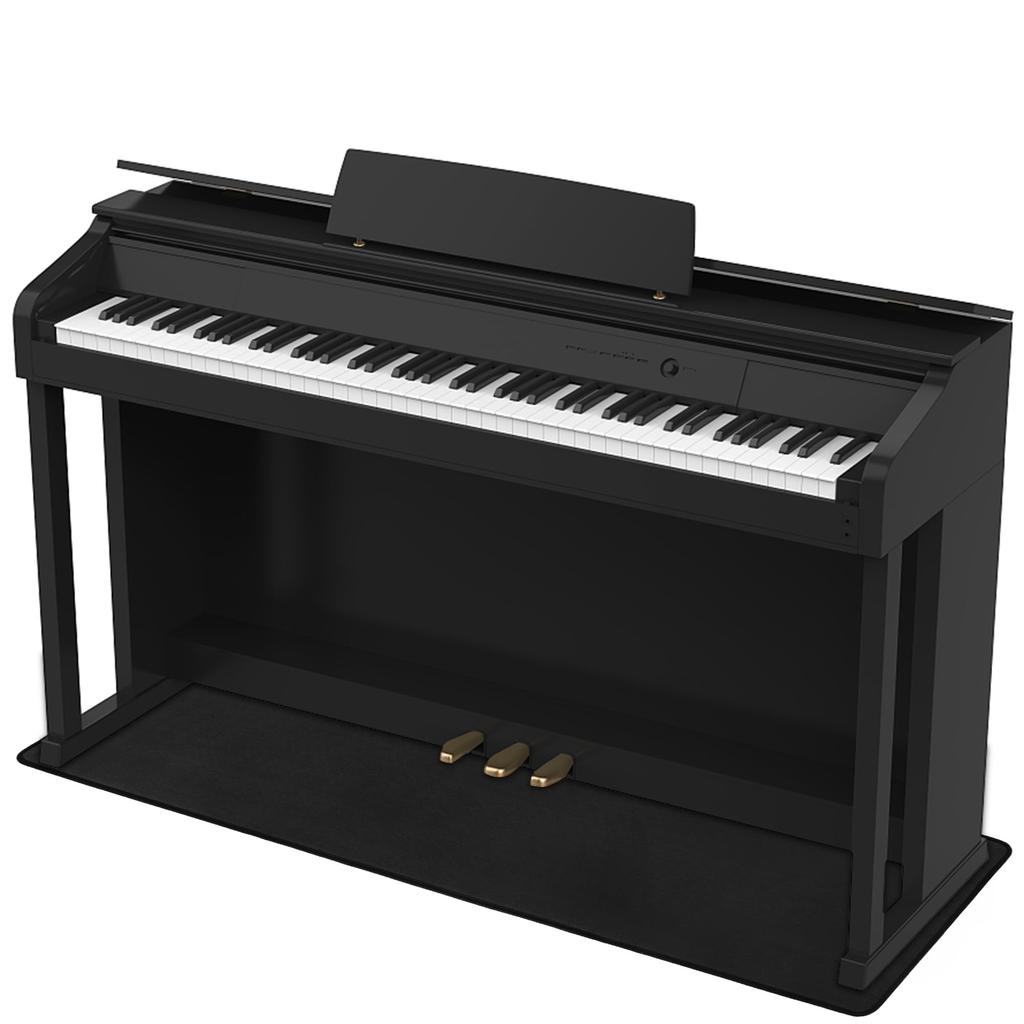 Цифровой коврик для пианино BQKOZFIN, Звукоизоляционный коврик, Антивибрационный, Противоскользящий и Противоскользящий (черный)