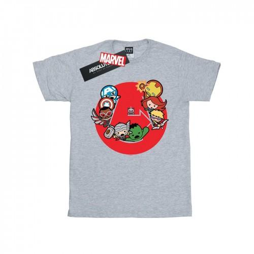 Marvel Womens/Ladies Kawaii Avengers Ready Steady War Cotton Boyfriend T-Shirt