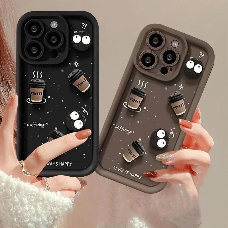 Милый DIY 3D чехол для телефона с рисунком кофе для Google Pixel 9 8 7 Pro 5G Pixel 7A 8A 9 Pro XL Мягкий силиконовый Крутой Матовый Противоударный Чехол
