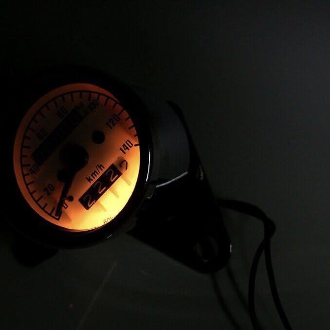 Deepa Ribusu Motorbike Speedometer, 140 Km, 12 V with Stay, Turn Signal, LED Relay,