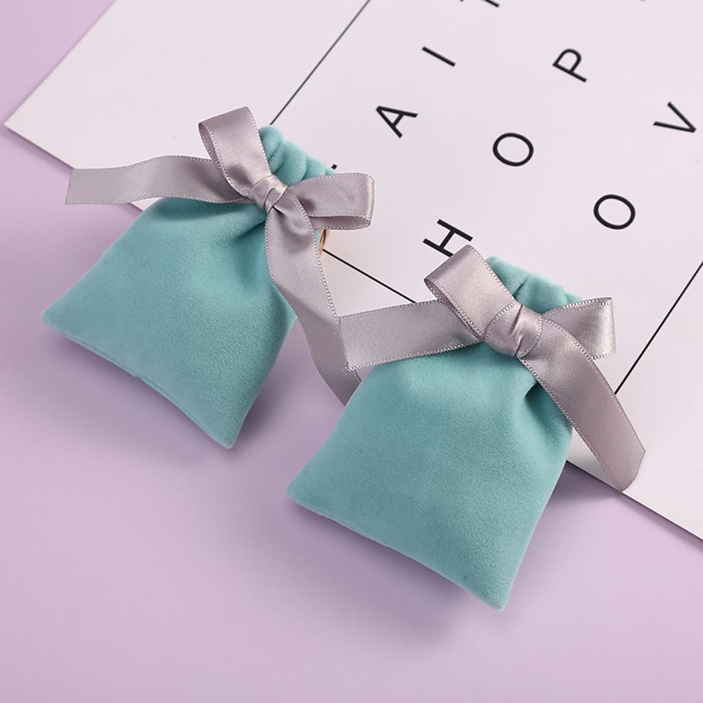 Wedding Necklace Pouches Bandage Drawstring Gift Packaging Packaging Bags Velvet Pouch Jewelry Bags