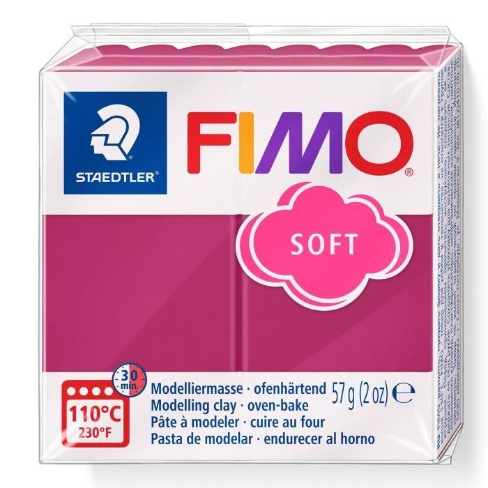 Pâte à modeler - STAEDTLER - FIMO SOFT - Framboise glacé - 57g - Souple et facile à malaxer