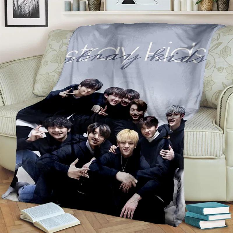 3D Kpop Stray Kids Корейское одеяло с певицей, мягкое одеяло для дома, спальни, кровати, дивана, пикника, путешествия, офиса, чехол для отдыха, детское одеяло