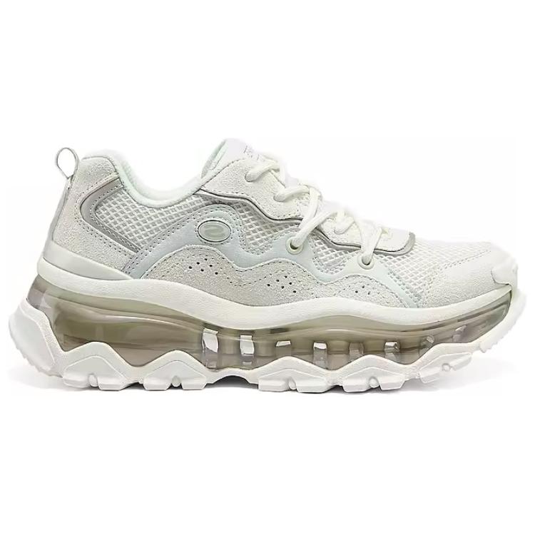 Skechers Уличные Удобные Универсальные Прочные Дышащие Низкие Папины Кроссовки Женские Белые 177935-WHT