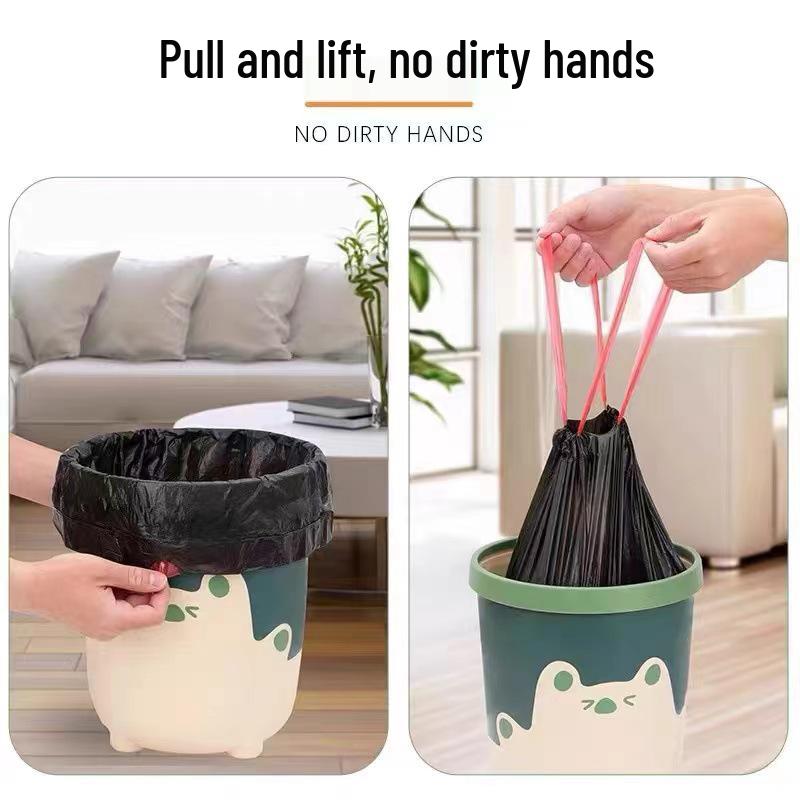 Extra Thick Drawstring Kitchen Garbage Bags - Household and Handheld Style