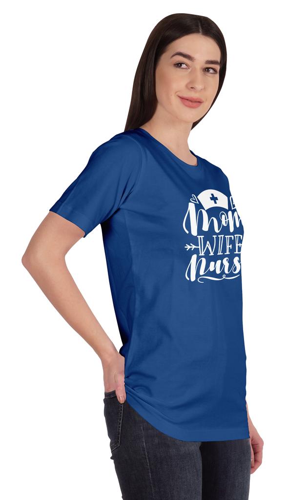 Inkmeso Женская футболка с круглым вырезом для мамы, жены, медсестры, топы, стандартный крой, хлопковая футболка