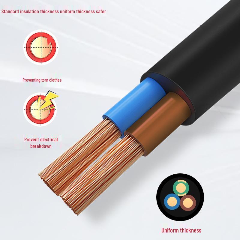 Guangzhou Zhujiang Flexible Copper Core Power Cable, 3-Core, 1.5/4/6 Sq. National Standard.
