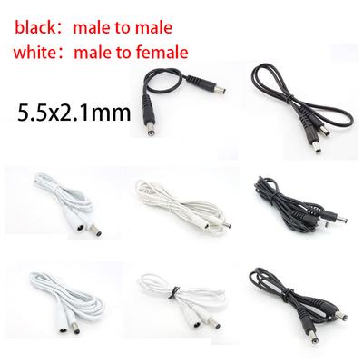 Белый черный DC 12V адаптер питания удлинитель кабеля 5.5*2.1mm Мужской Женский шнур питания удлинитель провода
