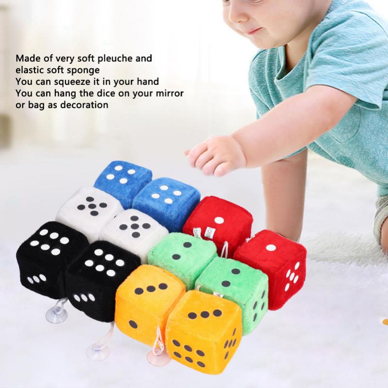Красочные плюшевые кубики Подвеска для подвешивания в машине Кубики Украшения-шармы для стайлинга зеркала заднего вида автомобиля Аксессуары для украшения салона автомобиля