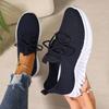 Shoes Women's Summer New Comfortable Women's Sports Shoes Mesh Breathable Lace-up Soft Sole Casual Fashion Women's Single Shoes