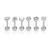 Stainless Steel Lip, Zircon Ear, and Ear Bone Studs - Trendy Piercing Jewelry