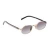 Prada Logo Design Metal Round Sunglasses Women sunglasses Gold SPRB53_EZVN_FE02C_C_052