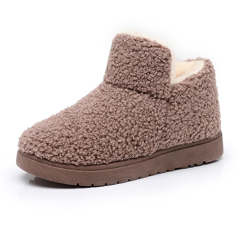 2025 Winter New Arrival Women's Cotton Slippers Home Warmth  Slip-Resistant Fleece-Lined Thickened Mom Snow Boots