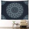 Blue Flower Mandala Tapestry Wall Hanging Art Bohemian Hippie Tapies Psychedelic Witchcraft Living Room Home Decor