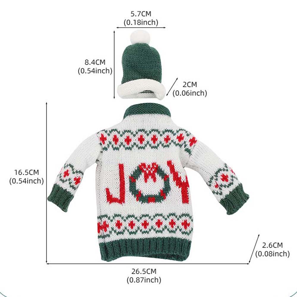 Knitted Clothes with Hats Christmas Wine Bottle Cover Christmas Decorations Portable Champagne Wine Bag Reusable Snowman