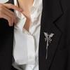 High End Versatile Accessory Butterfly Tassel Retro Chest Flower Personalized And Simple Long Fashionable Pin For Women