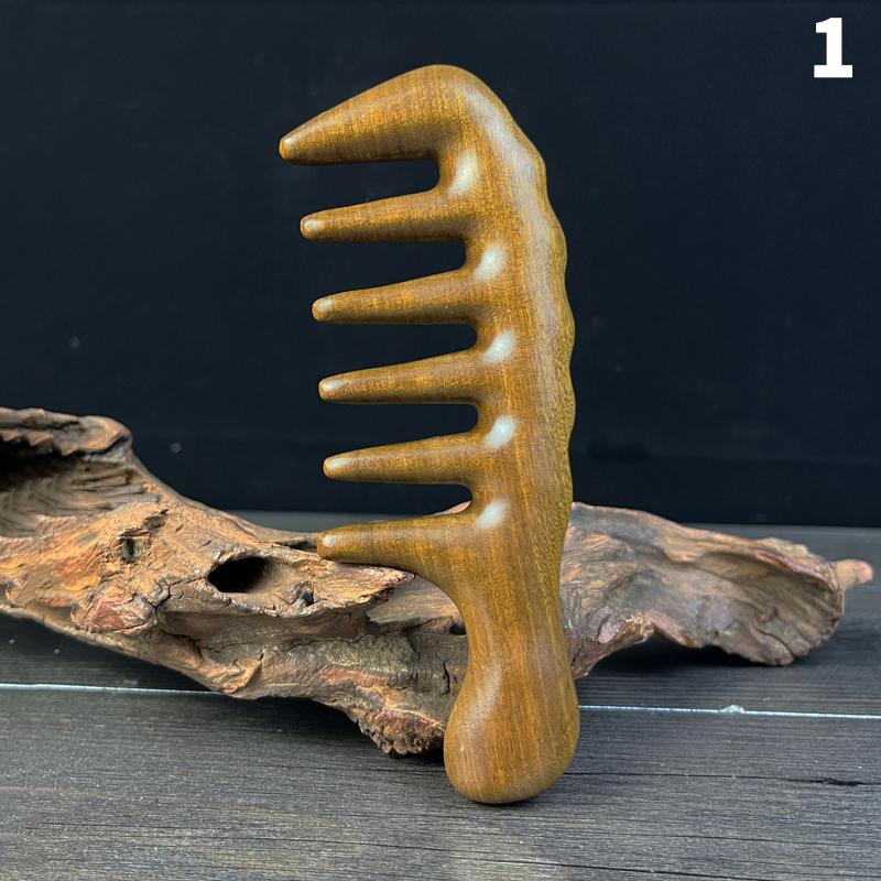 1 шт. Расческа для волос из натурального дерева, антистатическая деревянная расческа, массажер, длинный широкий зуб, распутывающая, сандаловая расческа, уход за волосами, бытовой подарок