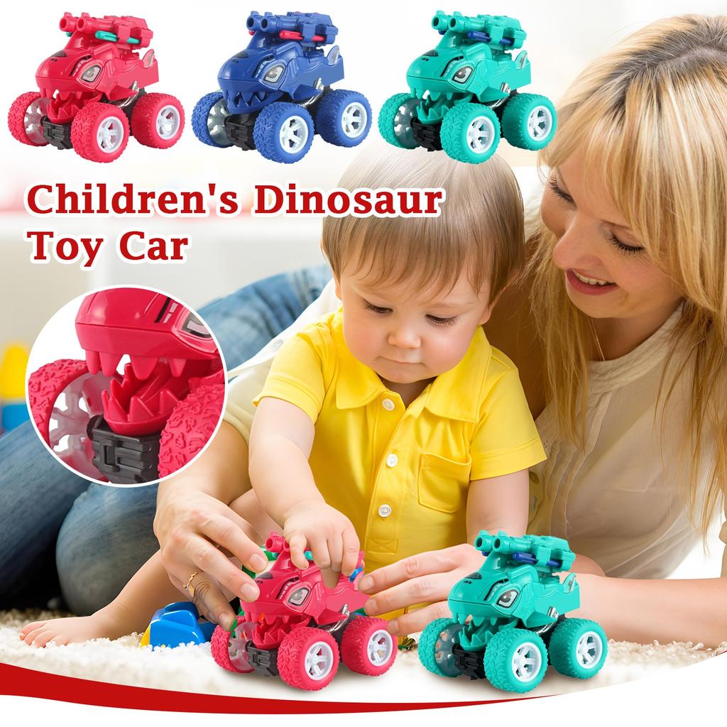 Мультяшный динозавр детский игрушечный автомобиль с инерционным катапультированием двойной пуленепробиваемый детский автомобиль катапультирование