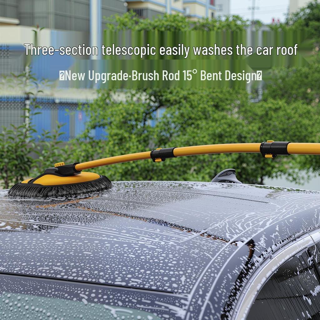 Zhongheng Выдвижная шенилловая швабра для мытья автомобиля с телескопической ручкой и щеткой с мягкой щетиной