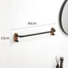 40cm-60cm Wood Bathroom Towel Rack Black/White Aluminum Towel Holder Wall Hanging Multi Pole Triple Towel Bar With Hook