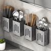 2 шт. Настенный держатель для посуды, Дизайн для палочек для еды/инструментов, Штабелируемый органайзер с крючками и поддоном для стекания воды, для кухни/общежития