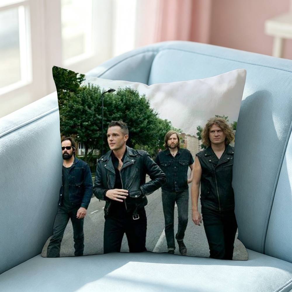 Rock Band TThe Killers Square DoubleSided printed Pillow Case Bedroom Bedside Pillow Sofa Cushion Cover