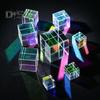 Prism Cube Sun Catcher Optical Color Dispersion Cube Portable Faux White Crystal Cube Prism for Kaleidoscopic Entertainment