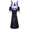 Ghost with Pumpkin Head Halloween Decoration Inflatable with Blue Flame Effect 88 x 79 x 210cm