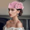 Женская шляпа Винтажная британская фетровая шляпа с цветочной повязкой на голову - Универсальная элегантная и стильная шляпа стюардессы - Женский берет - Доступная роскошь
