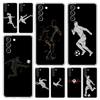 Football Player Soccer Art Phone Case For Samsung Galaxy S22 S21 S20 FE Ultra 5G S10 S10E S9 S8 Plus Note 10 20 Soft Clear Cover
