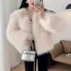 V-образный вырез All Match Plush Jackets Женская высококачественная теплая верхняя одежда Искусственный мех пальто для женщин Утолщенная повседневная зимняя куртка для женщин