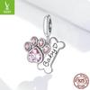 Yinziyun Cat Paw Print DIY Bracelet Spacer Beads: Cute S925 Sterling Silver Pet Imprint Collection