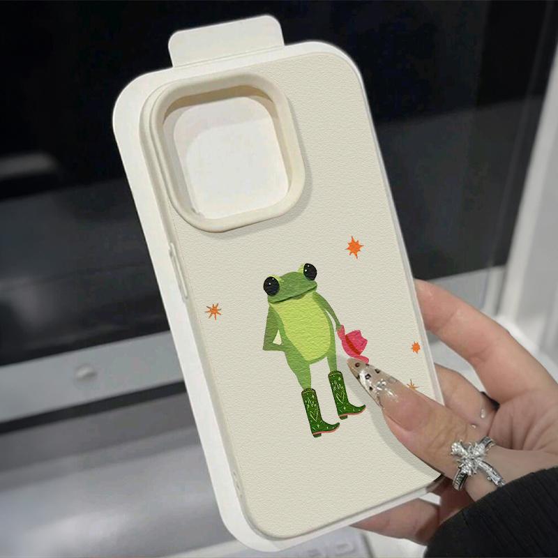 Модный чехол для телефона с узором из лягушек, подходит для iPhone 17 16 15 14 13 12 11 Pro/Max/Plus, противоударная задняя крышка
