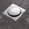 Foot Floor Drain Stainless Steel Square Shower Drain Square Shower Room Cover Plug Fast Draining Hair Catcher Strainer